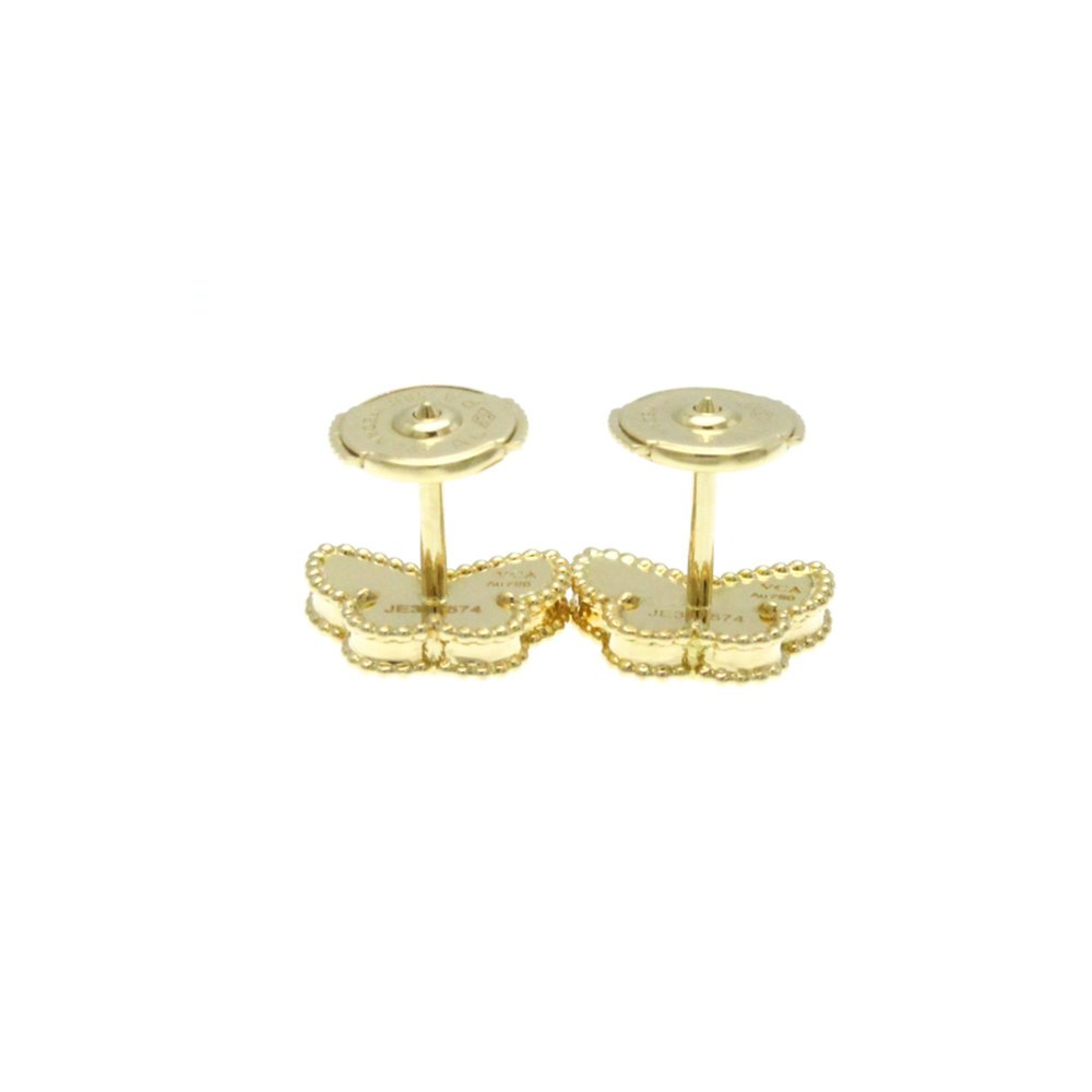 VAN CLEEF & ARPELS 18k Yellow Gold Pearl Earrings - Picture 6 of 9